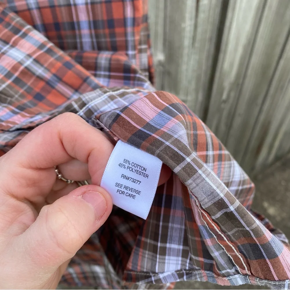 Sonoma Red and Brown Plaid‎ Casual Shirt